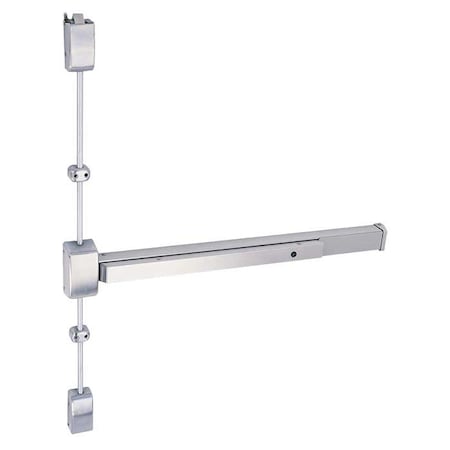 Surface Vertical Rod Exit Device, 36 X 84 Inch, Exit Only, Aluminum, Right Hand Reverse RHR